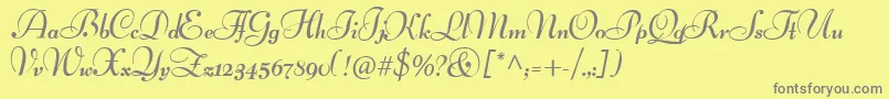 More about LucianSchoenschriftCat Font LucianSchoenschriftCat Font – Gray Fonts on Yellow Background