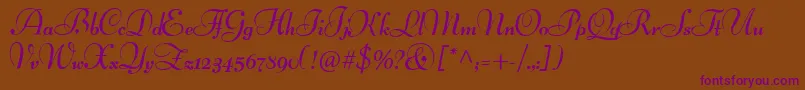 LucianSchoenschriftCat Font – Purple Fonts on Brown Background