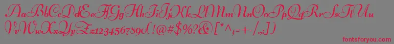 More about LucianSchoenschriftCat Font LucianSchoenschriftCat Font – Red Fonts on Gray Background