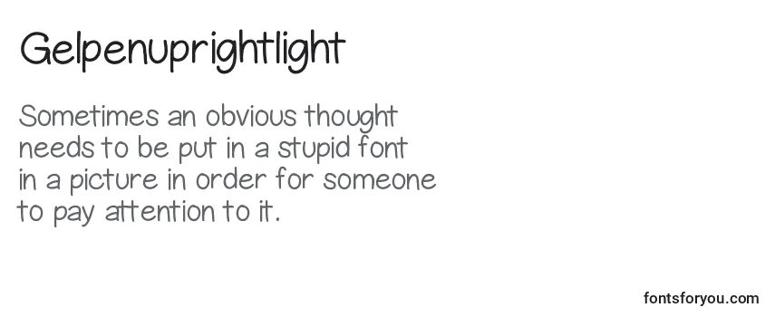 Gelpenuprightlight Font