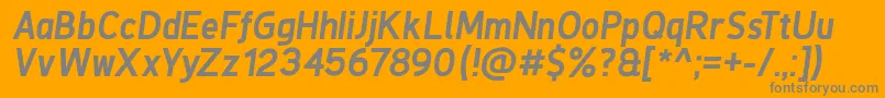 DeLuxeNextBoldItalic Font – Gray Fonts on Orange Background