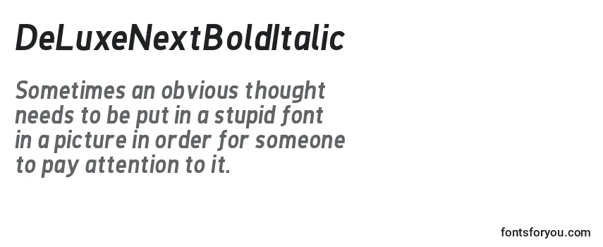 DeLuxeNextBoldItalic Font