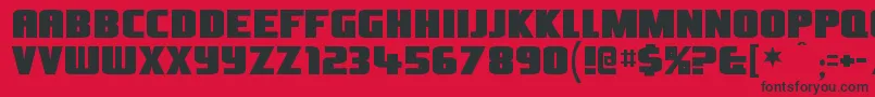 OliversbarneyRegular Font – Black Fonts on Red Background