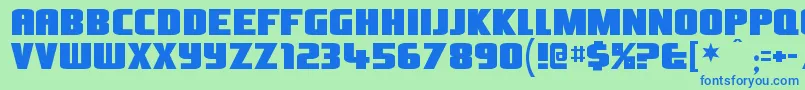 OliversbarneyRegular Font – Blue Fonts on Green Background