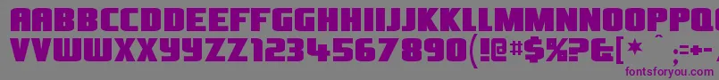 OliversbarneyRegular Font – Purple Fonts on Gray Background