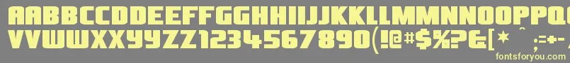 OliversbarneyRegular-fontti – keltaiset fontit harmaalla taustalla