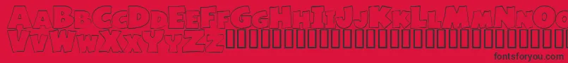 Basif Font – Black Fonts on Red Background