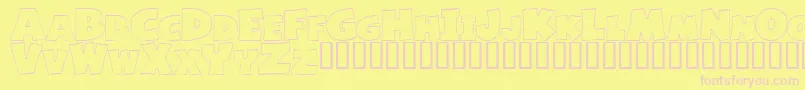 Basif Font – Pink Fonts on Yellow Background