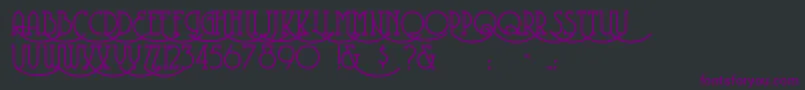 Шрифт Coventry – фиолетовые шрифты на чёрном фоне