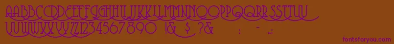 Шрифт Coventry – фиолетовые шрифты на коричневом фоне