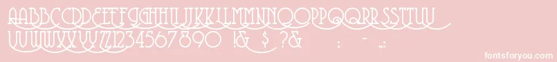 Шрифт Coventry – белые шрифты на розовом фоне