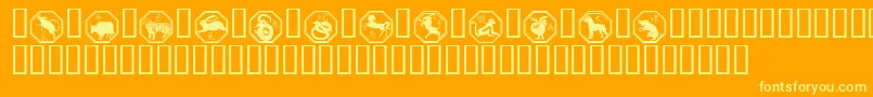 En savoir plus sur la police ChineseZodiac Police ChineseZodiac – polices jaunes sur fond orange