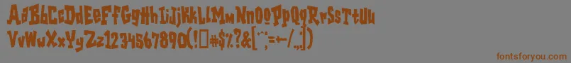 Garagesh Font – Brown Fonts on Gray Background