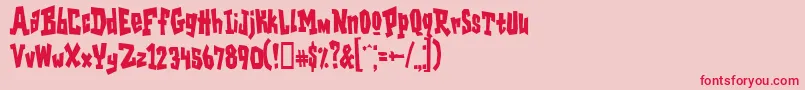 Garagesh Font – Red Fonts on Pink Background