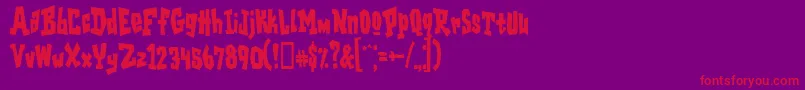 Garagesh Font – Red Fonts on Purple Background