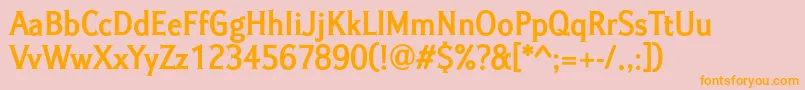 IdealgothicBold Font – Orange Fonts on Pink Background