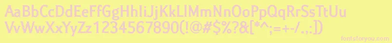 IdealgothicBold Font – Pink Fonts on Yellow Background