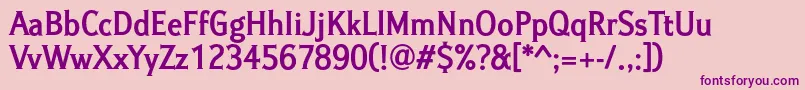 IdealgothicBold-Schriftart – Violette Schriften auf rosa Hintergrund