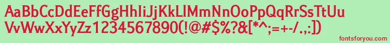 IdealgothicBold Font – Red Fonts on Green Background