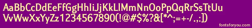 IdealgothicBold Font – Yellow Fonts on Purple Background