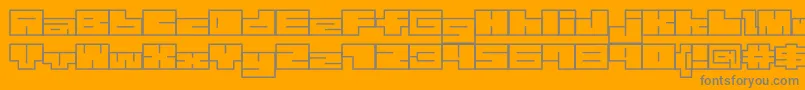 Шрифт 1bMazew – серые шрифты на оранжевом фоне