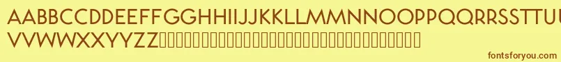 Station-fontti – ruskeat fontit keltaisella taustalla