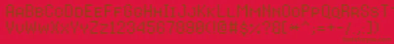 8bitoperatorplusscRegular Font – Brown Fonts on Red Background