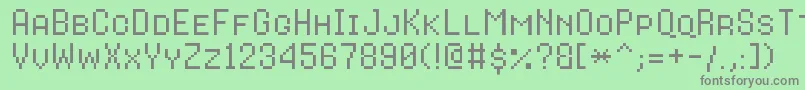 8bitoperatorplusscRegular-Schriftart – Graue Schriften auf grünem Hintergrund