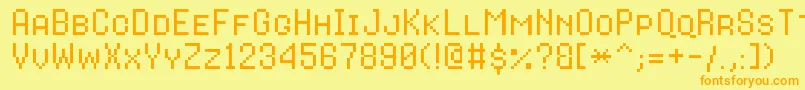 fuente 8bitoperatorplusscRegular – Fuentes Naranjas Sobre Fondo Amarillo