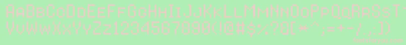 8bitoperatorplusscRegular Font – Pink Fonts on Green Background