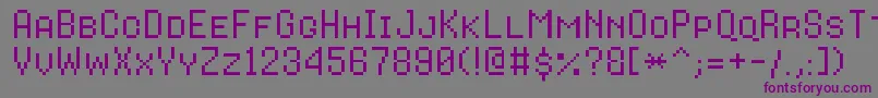 8bitoperatorplusscRegular Font – Purple Fonts on Gray Background