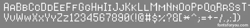 8bitoperatorplusscRegular Font – White Fonts on Gray Background