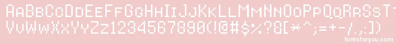 8bitoperatorplusscRegular Font – White Fonts on Pink Background