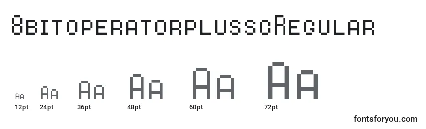 Размеры шрифта 8bitoperatorplusscRegular