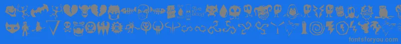 Шрифт IllOctober98 – серые шрифты на синем фоне
