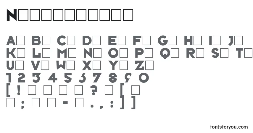 A fonte Neusixblack – alfabeto, números, caracteres especiais