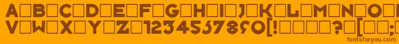 Neusixblack Font – Brown Fonts on Orange Background