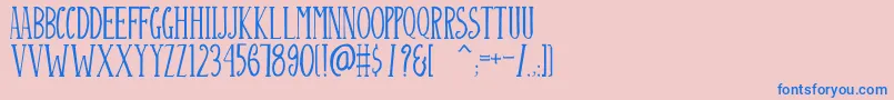 Aagazフォントについての詳細 フォントAagaz – ピンクの背景に青い文字