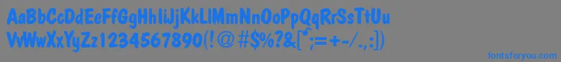 PolcasualBoldDb Font – Blue Fonts on Gray Background