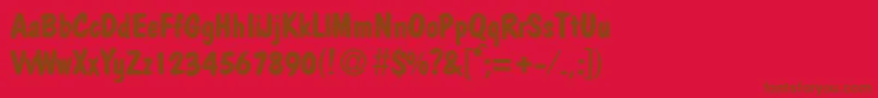 PolcasualBoldDb Font – Brown Fonts on Red Background