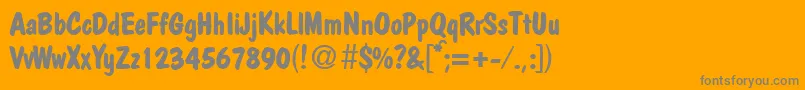 More about PolcasualBoldDb Font PolcasualBoldDb Font – Gray Fonts on Orange Background