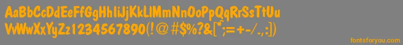 PolcasualBoldDb Font – Orange Fonts on Gray Background