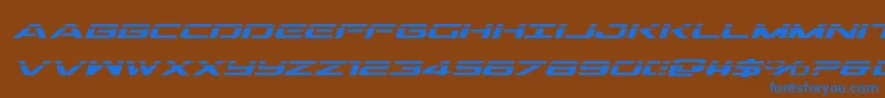 Outriderlaserital Font – Blue Fonts on Brown Background
