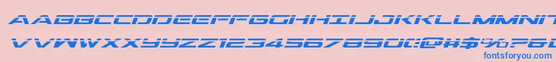 Outriderlaserital Font – Blue Fonts on Pink Background