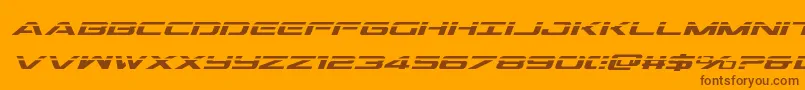 Outriderlaserital Font – Brown Fonts on Orange Background