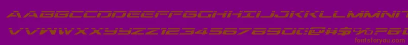 Outriderlaserital Font – Brown Fonts on Purple Background