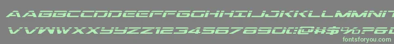 Outriderlaserital-Schriftart – Grüne Schriften auf grauem Hintergrund