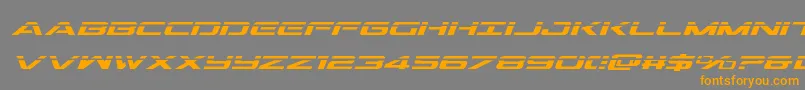 Outriderlaserital Font – Orange Fonts on Gray Background