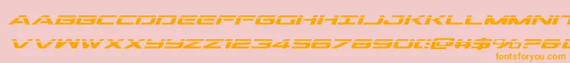 Outriderlaserital Font – Orange Fonts on Pink Background