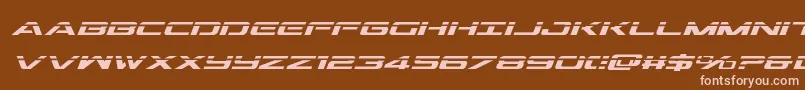Шрифт Outriderlaserital – розовые шрифты на коричневом фоне